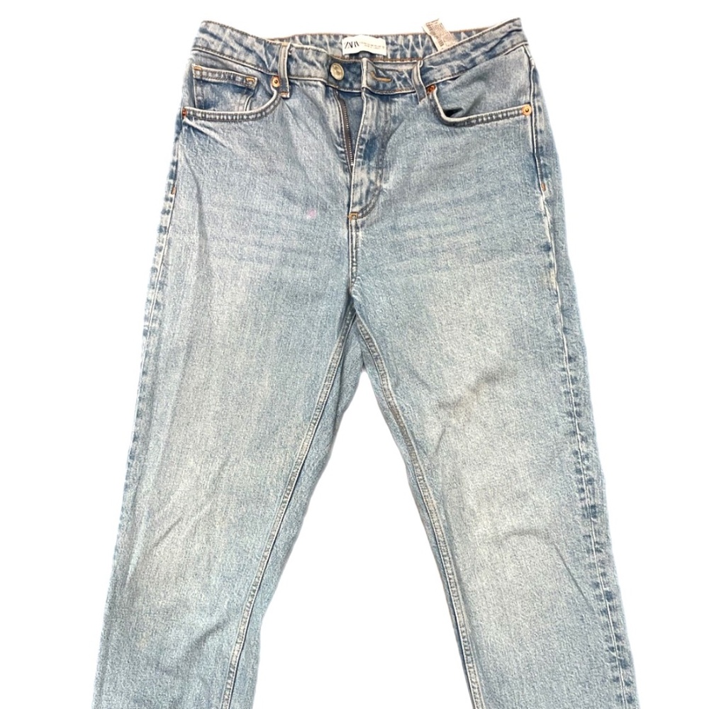 ZARA High Rise Straight Leg Jeans - Size 8